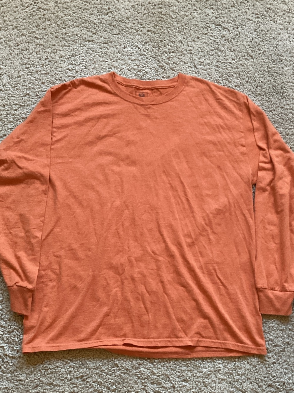 Fruit of the Loom Men's Long-Sleeve Crewneck Tee - Rust Orange